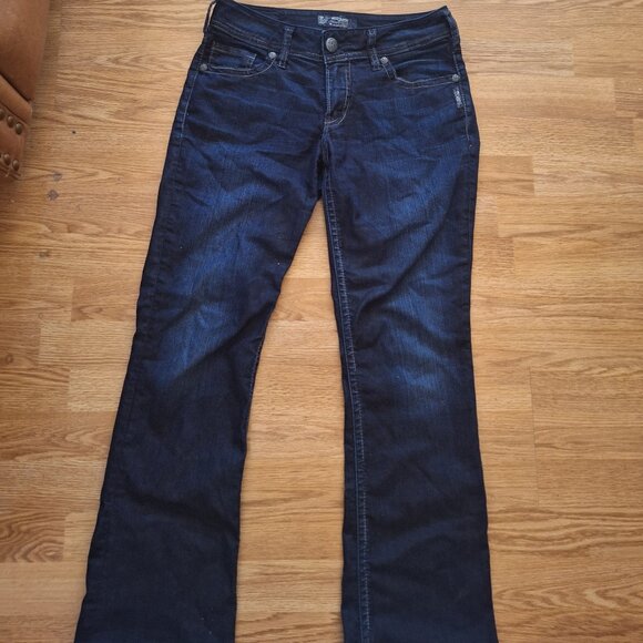 Y2K era Silver low rise jeans - Picture 1 of 9